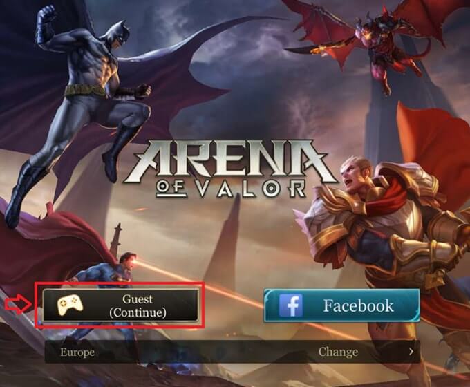 Arena of Valor Guest Account