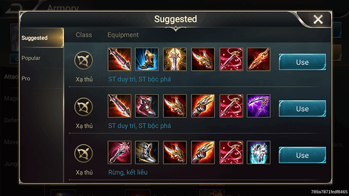 Arena of Valor Lindis Equipment Suggested