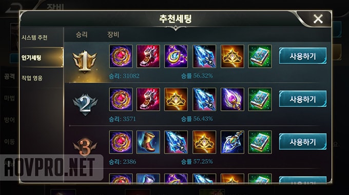 Most popular builds for Aleister in Taiwan server