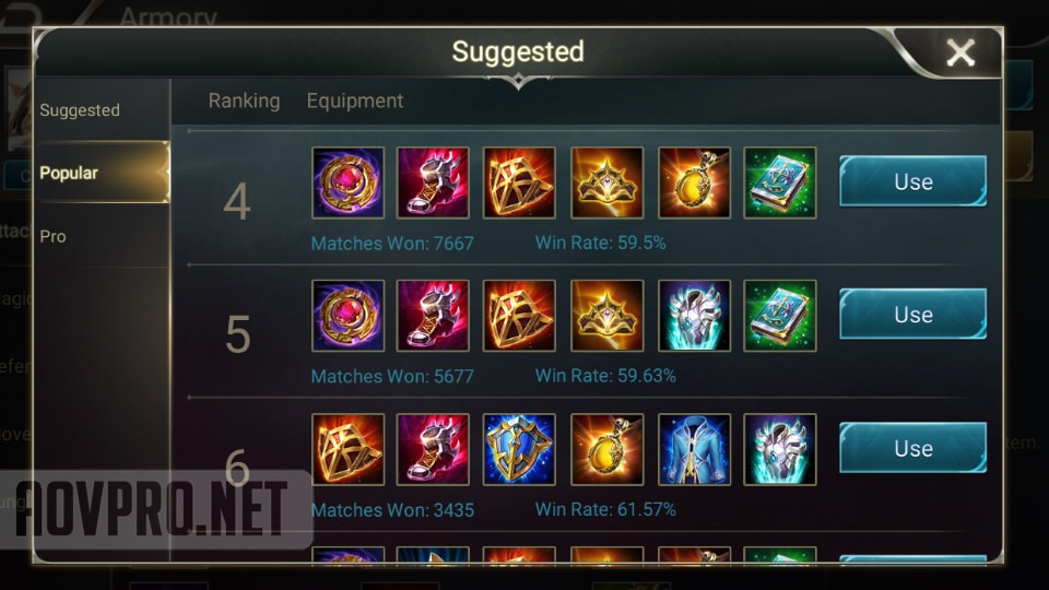 most popular builds for TeeMee in Vietnam server