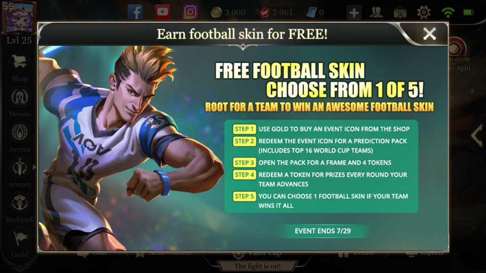 Free Football skin, choose from 1 of 5! Root for a team to win an awsome football skin