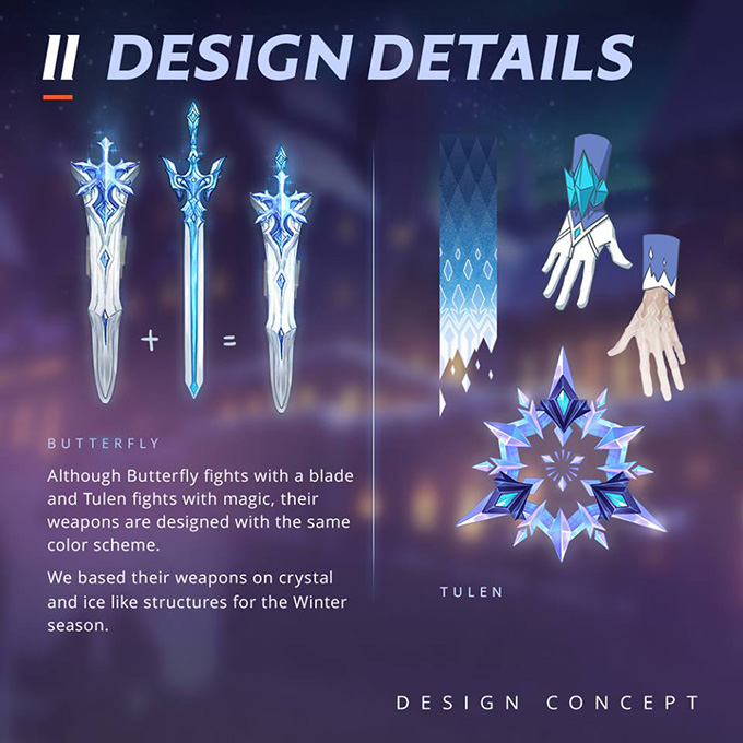 Frozen Blade Butterfly & Frozen Rune Tulen Design Details