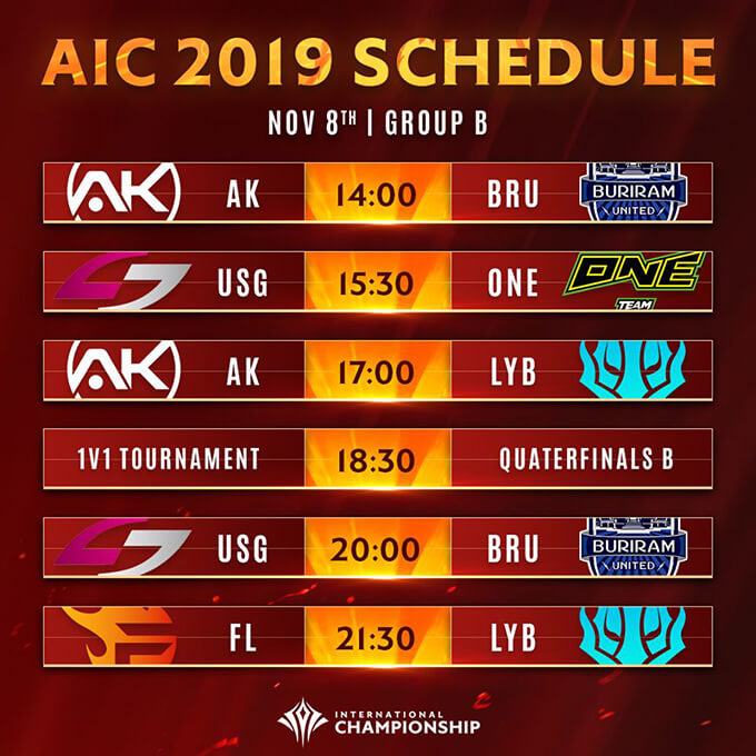 AIC 2019 Schedule Day 3