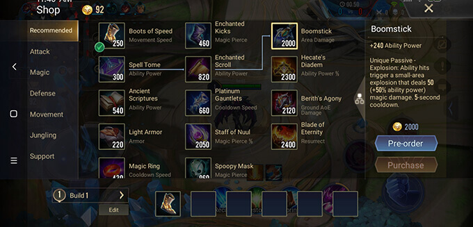 Shop interface improvement