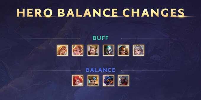 Arena of Valor Hero BALANCE TWEAKS