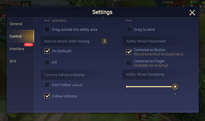 Arena of Valor camera moving with indicator
