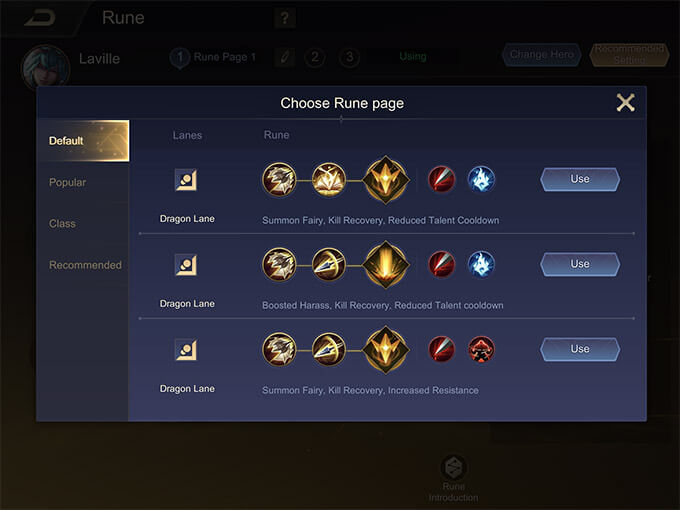 Laville Rune Recommended