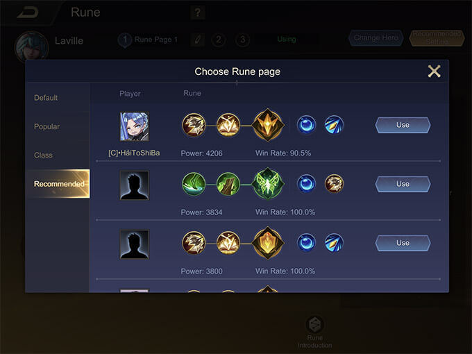 Laville Rune Recommended