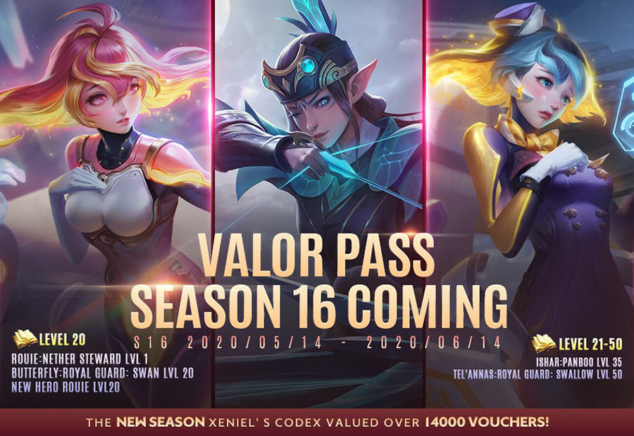Valor Pass Chapter 16 Level Rewards