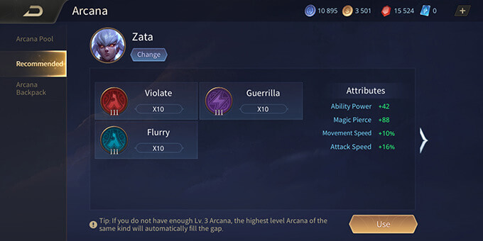 Zata Arcana Recommended