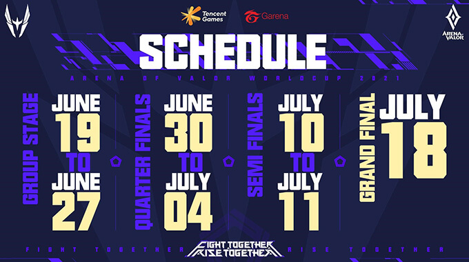 Arena of Valor World Cup (AWC) 2021 Schedule