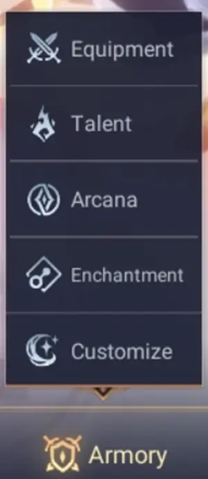 Quick Armory button in the Lobby