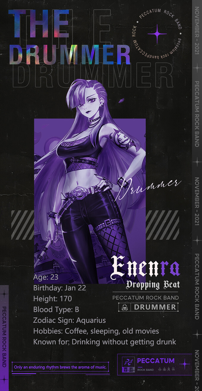 Enenra Blackgold Album Series Skin: Dropping Beat