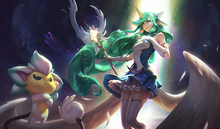 League of Legends Star Guardian Soraka Splash Art.