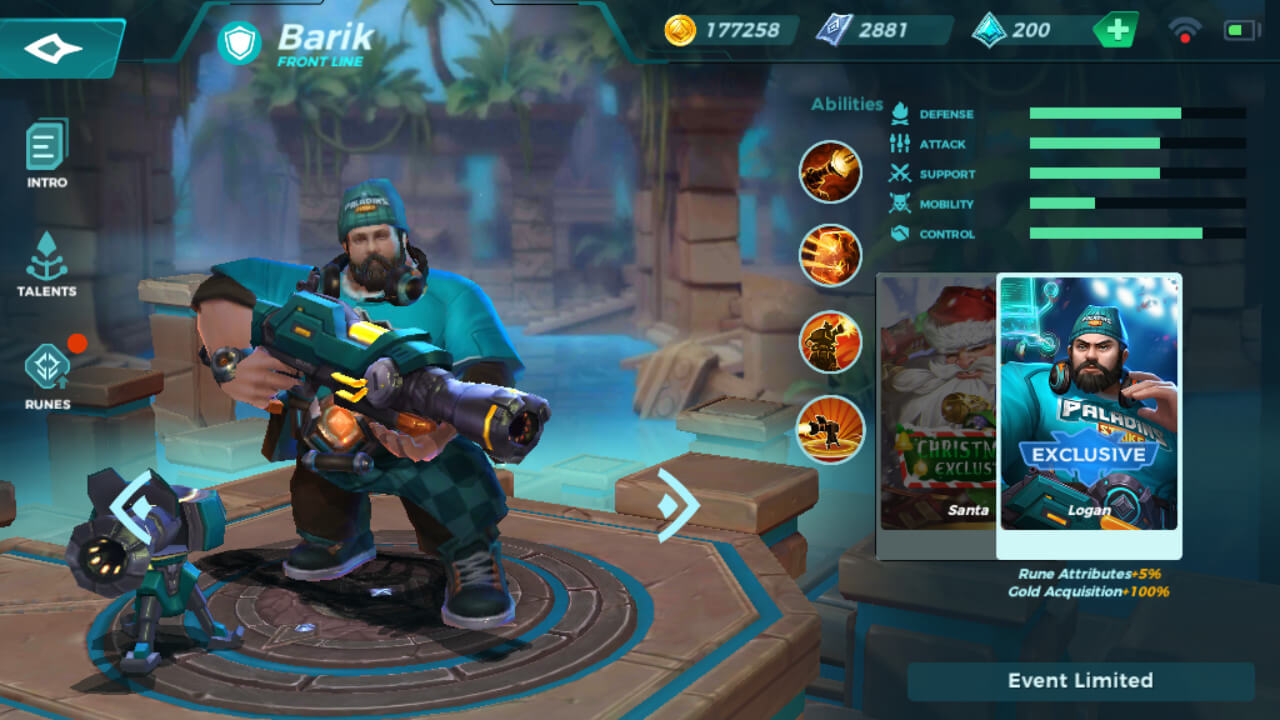 Barik Login skin Paladins Strike Central