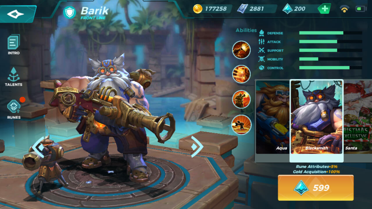 Barik Blacksmith skin in Paladins Strike