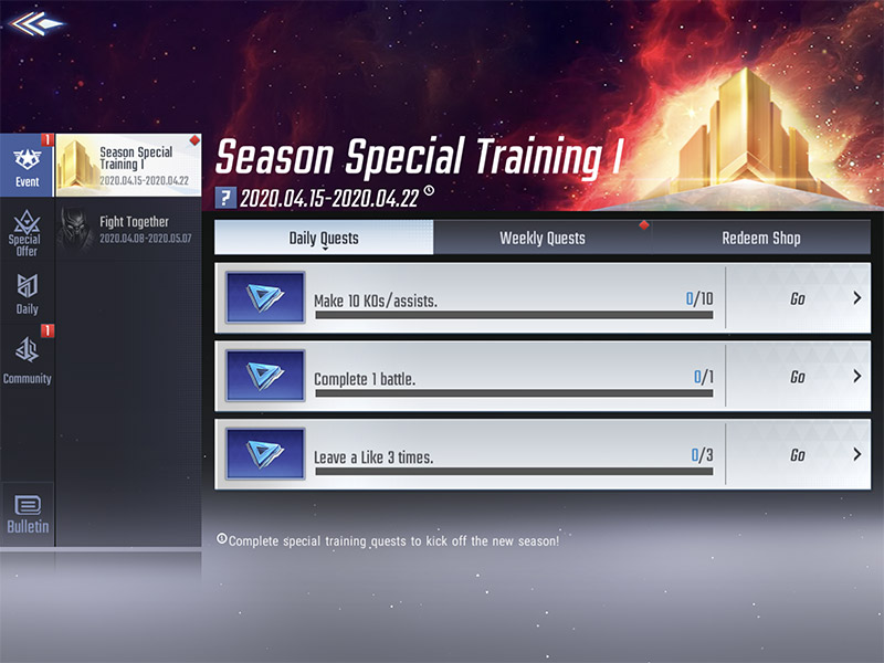 SEASON SPECIAL TRAINING I EVENT