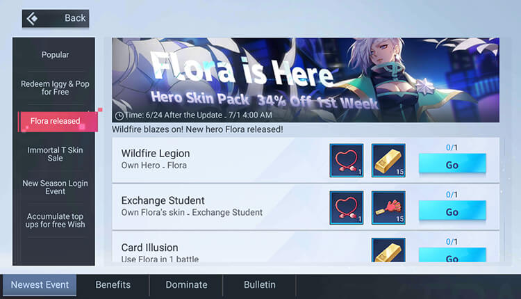 New Hero Flora Released Event