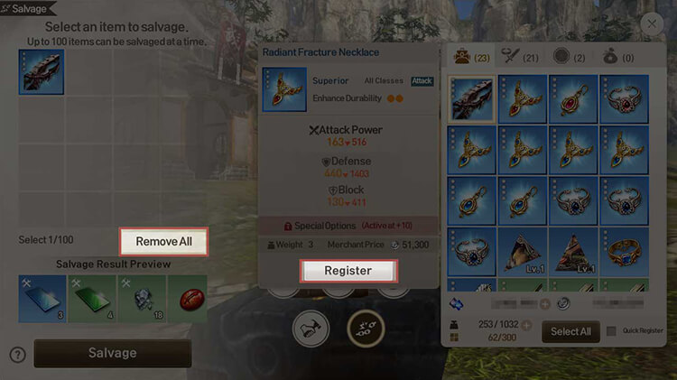 Blade & Soul Revolution Basic Guides: Salvaging