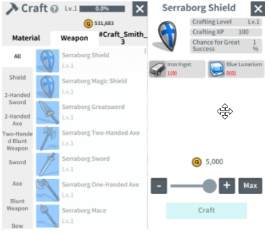 Weapon Crafting