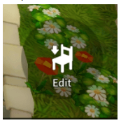 Tap the Edit icon within the House area to place and edit furniture.
