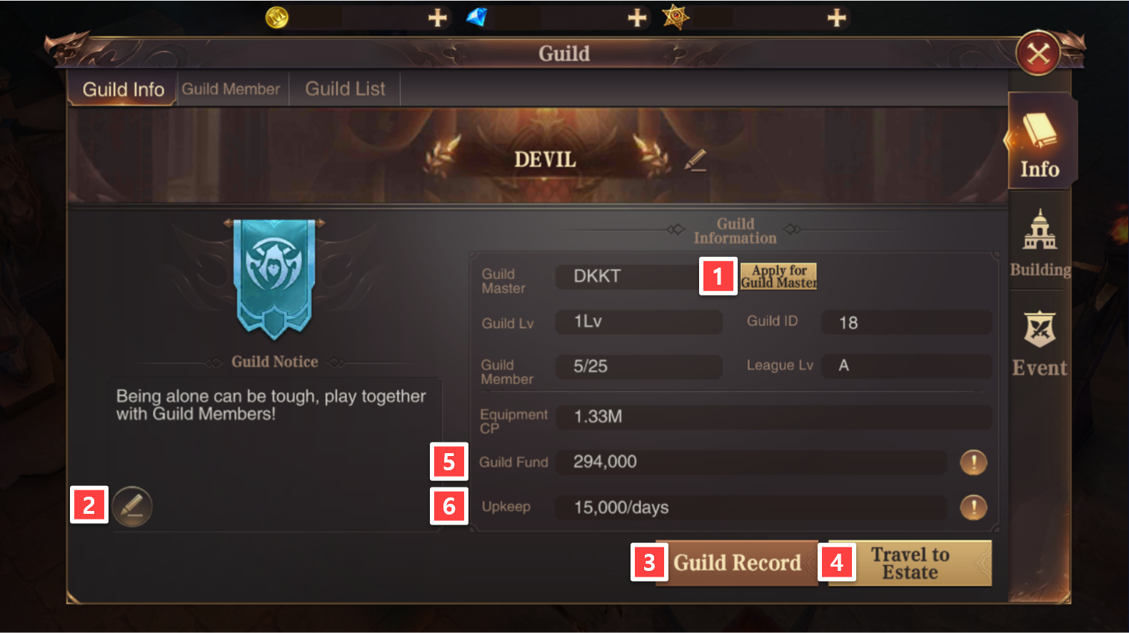 Guild Info