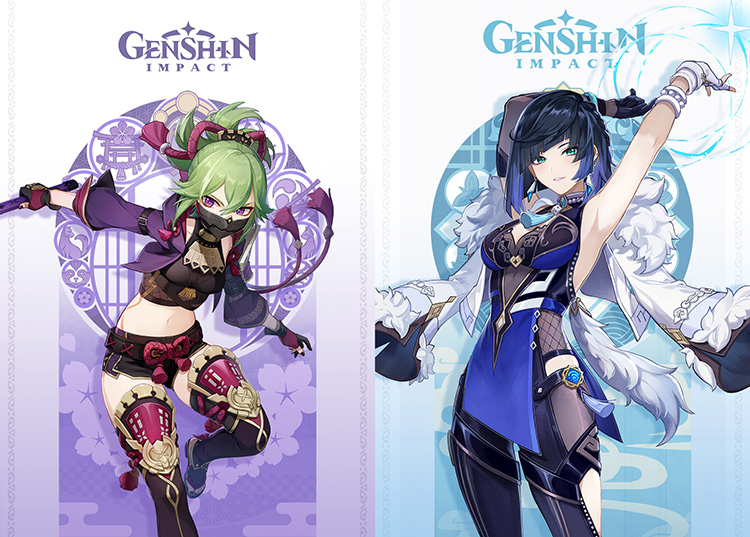Genshin Impact reveals two new characters Kuki Shinobu and Yelan