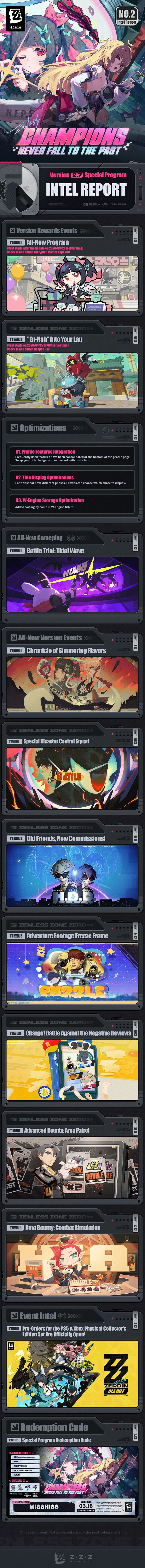 Zenless Zone Zero Version 2.7 Preview