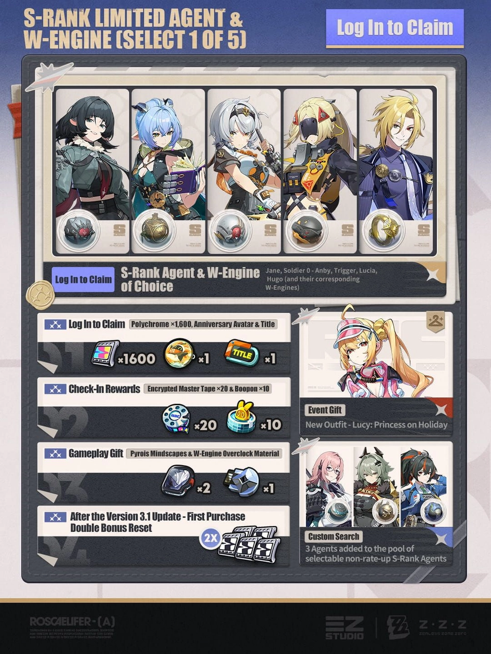 Zenless Zone Zero marks second year with free S-Rank pick