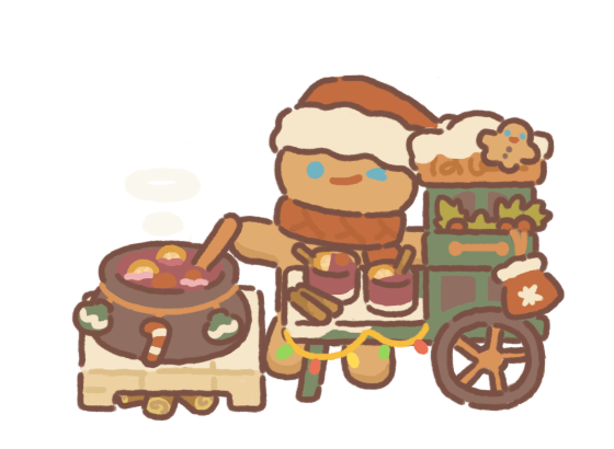 Gingerbread Man's Bar Cart