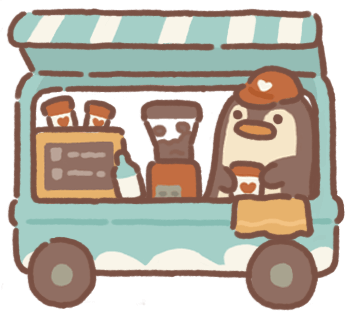 Penguin Coffee Cart